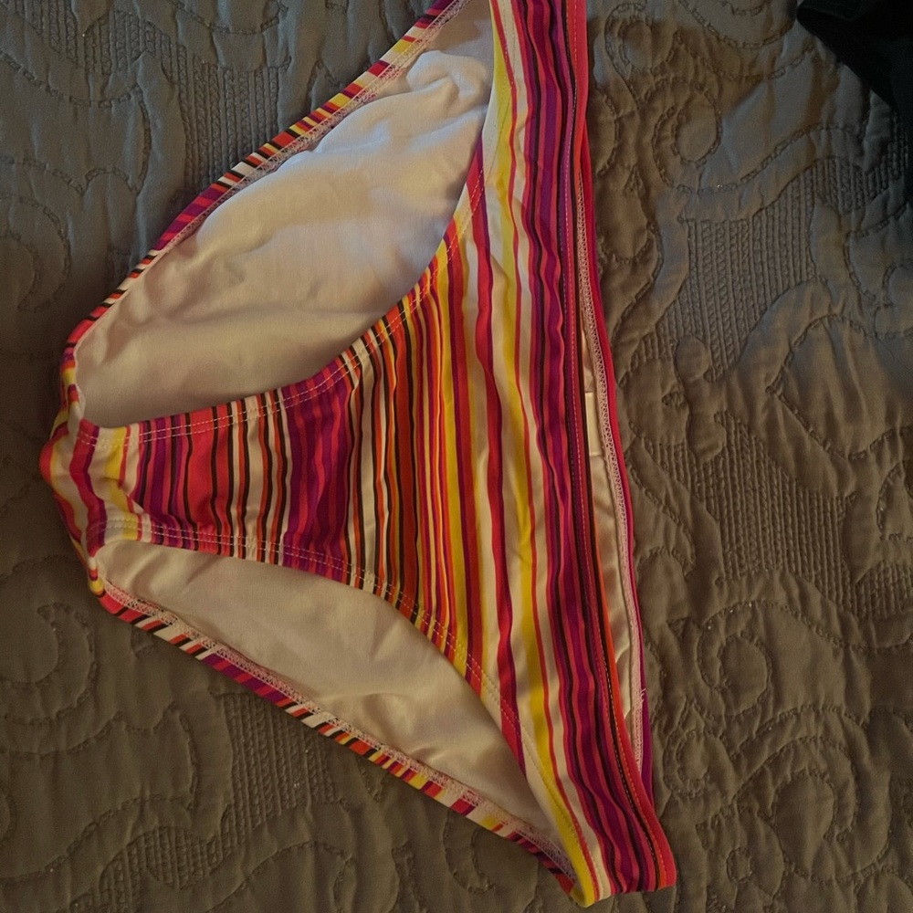 Striped bikini bottoms